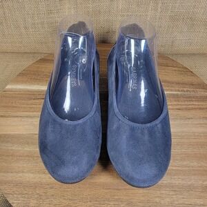 Sabrinas Women's Womens Blue Suede Ballet Flats Size 38 (US 7.5-8) Made in Spain